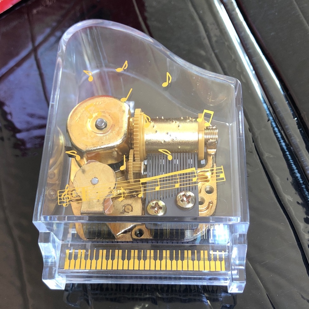 Piano Music Box Paperweight Vintage Tune is Memory
